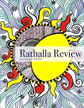 Art of the sun with text that reads Rathalla Review to represent how Rathalla Review is part of why Rosemont College is a Forbes rated best online college, and a best Main Line college.