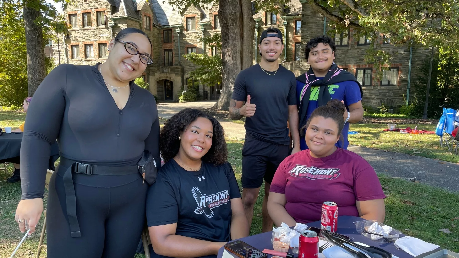 Students at Oktoberfest 2025 to represent how student life is a part of why Rosemont College is a Forbes rated best online college, and a best Main Line college.