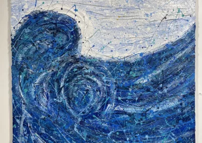 Painting from the alumni exhibit 2025 in the Patricia M. Nugent Gallery to represent how Rosemont College is a Forbes rated best online college, and a best Main Line college.