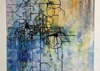 Painting from the alumni exhibit 2025 in the Patricia M. Nugent Gallery to represent how Rosemont College is a Forbes rated best online college, and a best Main Line college.