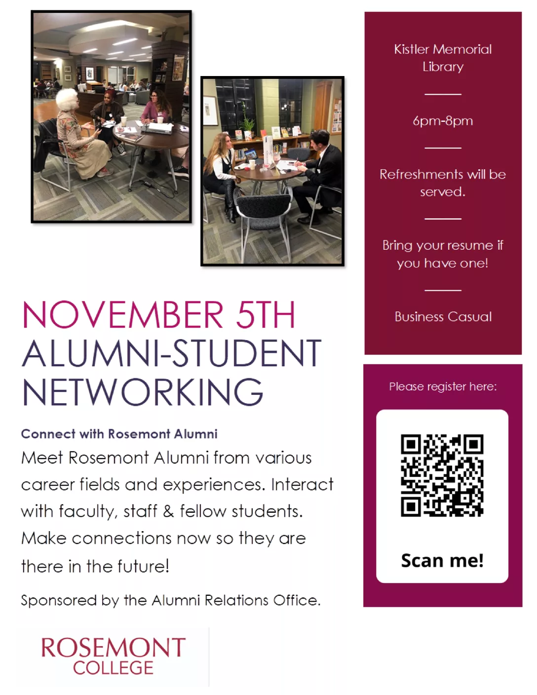 Rosemont College Alumni Student Networking 2025