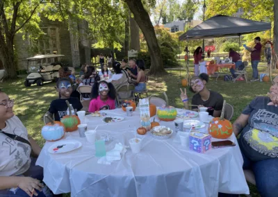 Oktoberfest 2025 family weekend on Connelly Green to represent how Rosemont College is a Forbes rated best online college, and a best Main Line college.