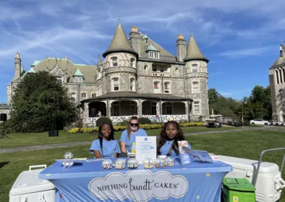 Oktoberfest 2025 Nothing Bundt Cakes table to represent how Rosemont College is a Forbes rated best online college, and a best Main Line college.