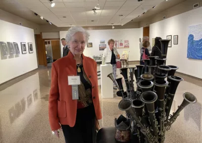 Oktoberfest 2025 Alumni Exhibit sculptures to represent how Rosemont College is a Forbes rated best online college, and a best Main Line college.