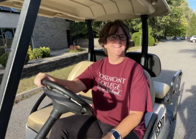 Oktoberfest 2025 transportation by Barb Walsh to represent how Rosemont College is a Forbes rated best online college, and a best Main Line college.