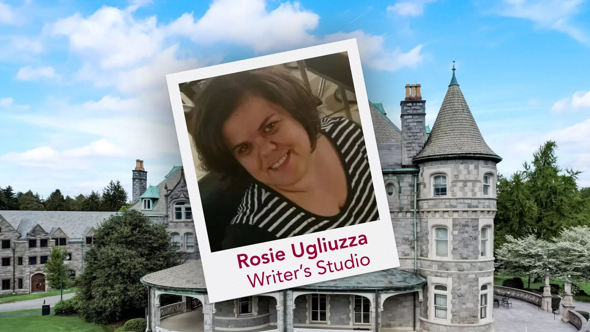Polaroid image of Rosie Ugliuzza is part of why Rosemont College is a Forbes rated best online college, and a best Main Line college.