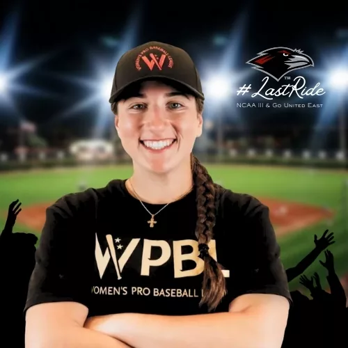 Close up of student athlete Gisella Schiano who was drafted to a professional baseball team to represent how Rosemont College is a Forbes rated best online college, and a best Main Line college.