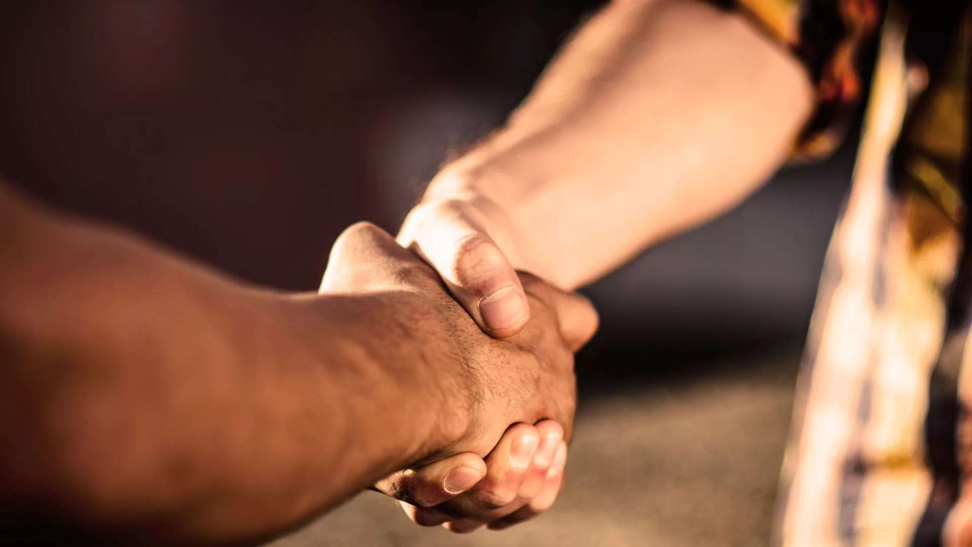 Close up of a handshake to represent how collaboration is part of why Rosemont College is a Forbes rated best online college, and a best Main Line college.