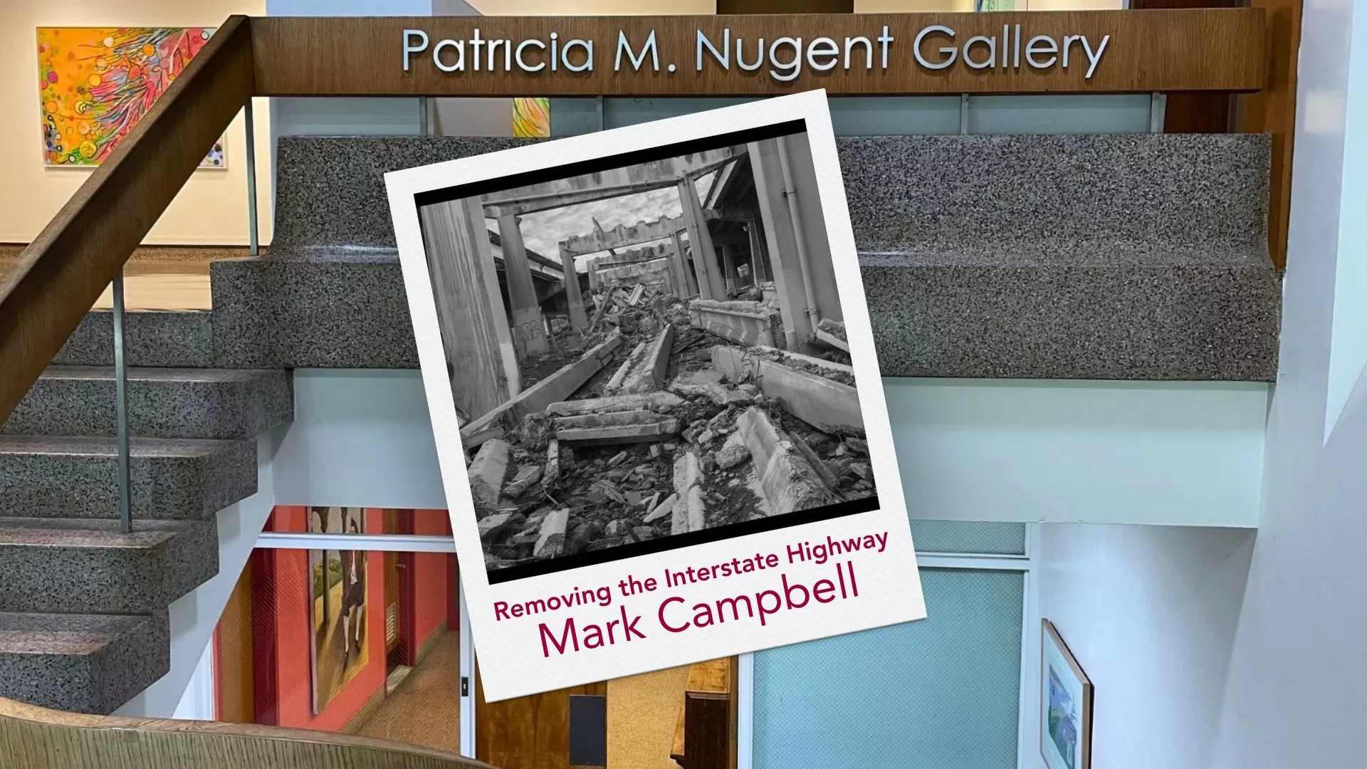 A Polaroid of photography by Mark Campbell to represent how art exhibits are part of why Rosemont College is a Forbes rated best online college, and a best Main Line college.