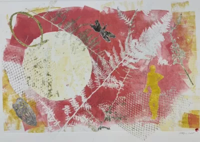 Ancient Echoes Akua Inks by Adrienne Beth Jenkins to represent how art is a part of why Rosemont College is a Forbes rated best online college, and a best Main Line college.