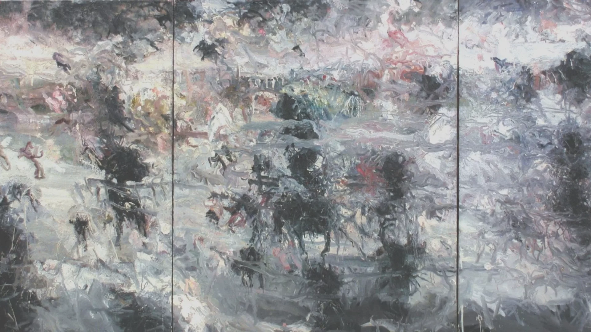 Close up of artwork by Tim Hawkesworth to represent how art exhibitions are part of why Rosemont College is a Forbes rated best online college, and a best Main Line college.
