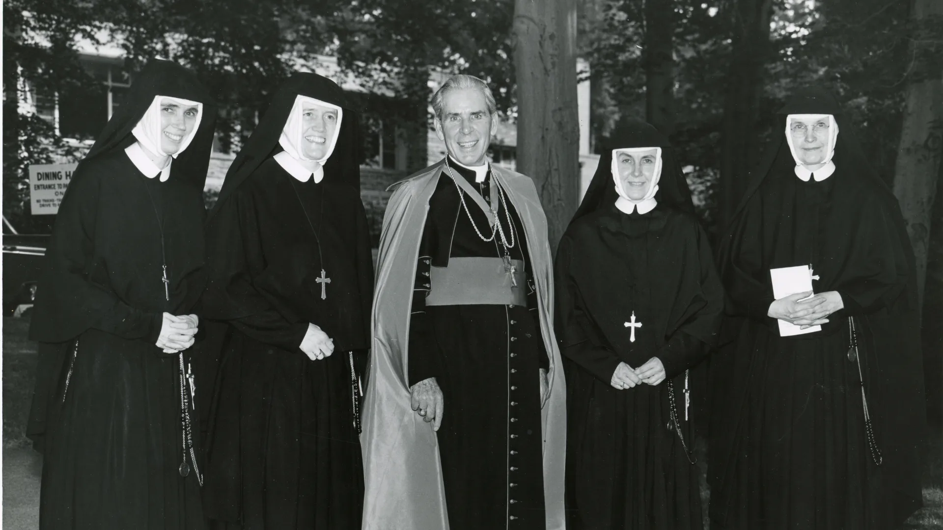 Bishop Fulton Sheen with Sisters of the Holy Child Jesus A person meditating in an autumnal forest is a part of why Rosemont College is a Forbes rated best online college, and a best Main Line college.